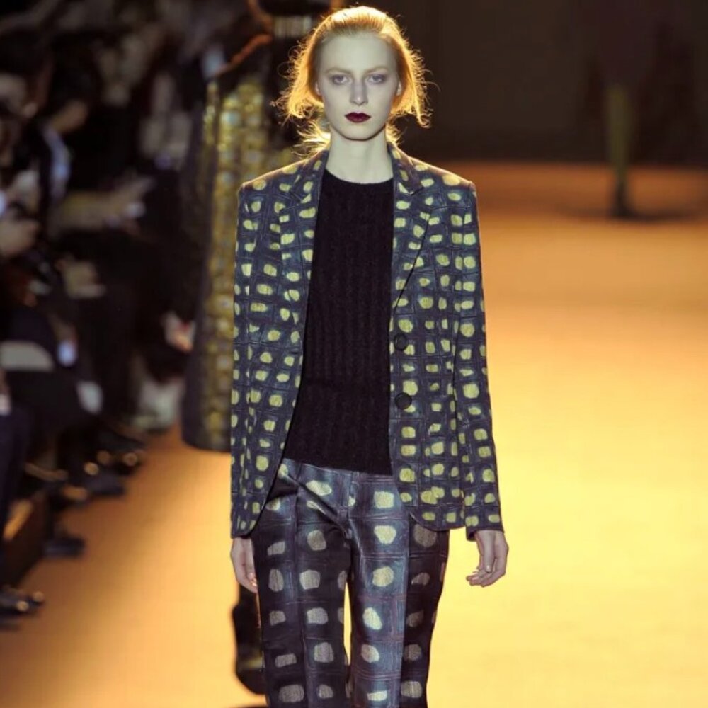 3500$ Rochas 2012 jacket suit silk size small